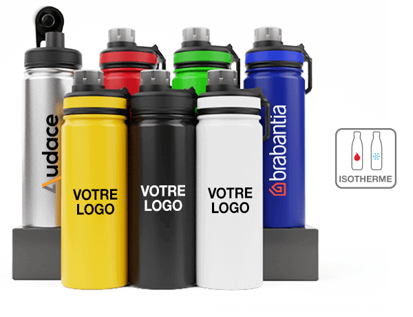 25 bouteilles de sport publicitaires | RPET Sports Bottle 500 ml bouteille avec marquage - Bleu | | Cadeaux avec votre logo